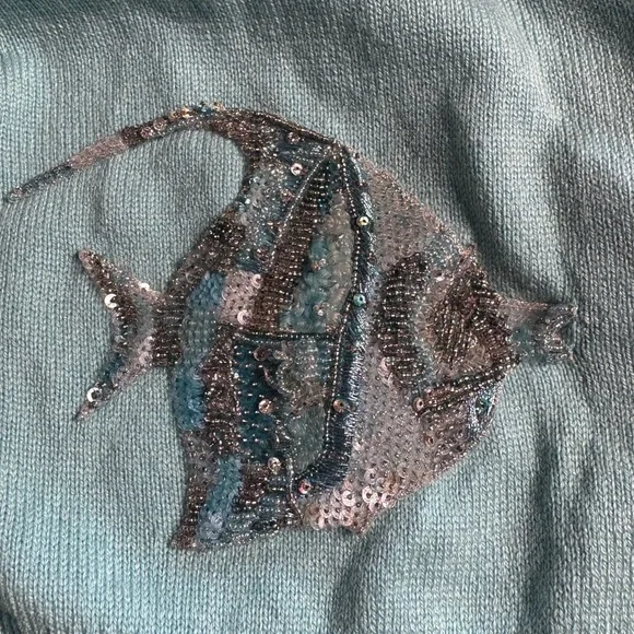 GUC Anya Hindmarch- Silk and Cashmere Embellished Cardigan. Size S - Picture 6 of 9